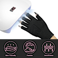 Miniatyrbild 5 av 8: 1 par nagelkonst handskar svart UV-skyddshandske tunn anti svart one size