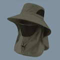 Miniatyrbild 1 av 8: Sommar Solhatt UV-Skydd Utomhus Jakt Fiskehatt För Män Army green