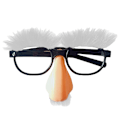 Miniatyrbilde 7 av 7: Halloween forkledning briller og bart Morsom voksen stor nese Fe Black OneSize