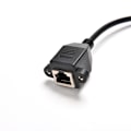 Miniatyrbilde 2 av 5: 1FT RJ45 hann til hunn skrue Panelmontert Ethernet LAN-nettverk Black one size
