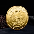 Miniatyrbilde 2 av 6: Gullbelagt australsk kenguru 1OZ Elizabeth II Australia Souv A One Size