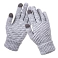 Miniatyrbild 1 av 5: Kvinnor Vinter Touch Handskar Varm Stretch Knit Vantar Full Fine Gray one size