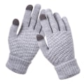 Miniatyrbillede 1 af 5: Kvinder Vinter Touch Handsker Varm Stretch Strik vanter Full Finge Gray one size