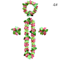 Pikkukuva 1 / 8: 4 kpl / set Hawaiian Flower leis Garland kaulakoru tee-se-itse koristelu F 4 One Size