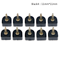 Miniatyrbillede 1 af 5: 20 stk. Højhælede sko reparationsspidser Taps Pins Dyvellifte Replacem Black 11mm*11mm