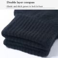 Miniatyrbilde 7 av 8: Tykke strikkede menn vinterhansker imitert kashmir to lag annonse Gray onesize