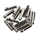 Miniatyrbillede 1 af 5: 20 stk Metal DIY Snørebånd Reparation Sko Snørespidser Udskiftning End Black 20pcs