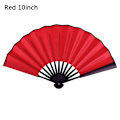 Miniatyrbillede 1 af 8: Stilful Håndholdt Fan Tomt Silke Klæde Foldbar Fan Fest Bryllup Red 10inch