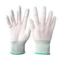 Miniatyrbillede 1 af 6: Anti Static ESD Elektroniske Arbejdshandsker Pu Finger PC Antiskrid White one size