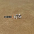 Miniatyrbild 2 av 5: 1 par ihålig bowknot öronben spik glansig fjärilsspiralstud OneSize