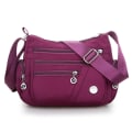 Miniatyrbillede 1 af 5: 6 farver Vandtæt nylontaske Mode Kvinder Single Shoulder Bag Purple one size