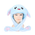 Miniatyrbillede 5 af 5: Kvinders Movable Bunny Ears Hatte Med Lys Piger Vinter Plys Multicolor G