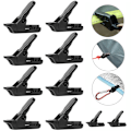 Miniatyrbillede 2 af 5: 10 Stk Markiseklemme Tarp Clips Snap Hangers Telt Camping Surviva Black one size