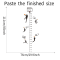 Miniatyrbild 3 av 8: Basketpojke Höjdmät väggdekaler för barnens sovrum w Black One Size