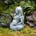 Miniatyrbillede 2 af 5: Månegudinde statue græsk mytologisk figur harpiks skulptur H Gray one size