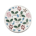 Miniatyrbilde 1 av 5: Sammenleggbar veske håndveske krok veske tote blomst form metall bag tabl White 1pcs