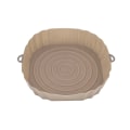 Miniatyrbillede 1 af 5: Silikone Air Fryer Liner Pad Firkantet genanvendelig Air Fryer Pot Bakke Brown 17cm