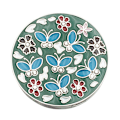 Miniatyrbild 1 av 5: Vikbar väska handväska krok handväska väska blomform metall väska tabl Green 1pcs