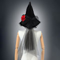 Miniatyrbild 8 av 8: Halloween-Hatt för Kvinnor Häxhatt Häxhattar för Kvinnor 黑