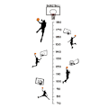 Miniatyrbild 4 av 8: Basketpojke Höjdmät väggdekaler för barnens sovrum w Black One Size