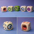 Miniatyrbillede 4 af 8: Monster Dice Sjovt Monster Ansigt Resin Terning Sæt Halloween Tableto A7