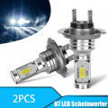 Miniatyrbilde 1 av 5: 2 STK H7 LED-bil Retromonterte glødelamper DRL H4 hodelykt Bu 2PCS