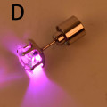 Miniatyrbilde 1 av 5: 1Pc Party Charm LED øredobb lys opp krone glødende krystall øre Pink One Size