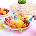 Miniatyrbild 3 av 5: Fruktgaffel Tecknad Minidjur Jul Halloween Snacks tårta F 60 pcs