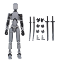 Miniatyrbild 1 av 6: Multi-ed Movable Robot 3D- printed skyltdocka Toyslucky 13 Dummy Gray