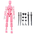 Miniatyrbild 1 av 5: Multi-ed Movable Robot 3D- printed skyltdocka Toyslucky 13 Dummy Pink