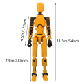 Miniatyrbild 6 av 6: Multi-ed Movable Robot 3D- printed skyltdocka Toyslucky 13 Dummy Gray