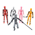 Miniatyrbild 3 av 6: Multi-ed Movable Robot 3D- printed skyltdocka Toyslucky 13 Dummy Gray