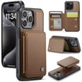 Etui til iPhone 16 brunt avtakbart kortholder