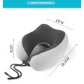 Miniatyrbilde 5 av 5: Myk behagelig reisepute Memory Foam Nakkepute Magnetisk klut Brown