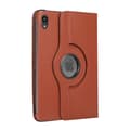 Stilfuldt etui til iPad mini 4/5 brun lychee tekstur roterende læder Brown