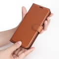 Etui til Samsung S24 Plus brunt flip tilpasset lærbehandling Brown