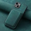 Fodral för iPhone 15 Plus grön magnetisk solid fin hålkorthållare