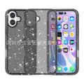 Skal för iPhone 17 PRO Glitter Grå Stort Hål Terminator Glänsande Defender