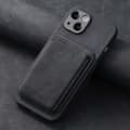 Fodral för iPhone 13 svart magnetisk solid fin hålkorthållare