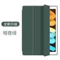 Etui til iPad 7/8/9 10,2 tommer Honeycomb tri fold mørk nat grøn silikone blød