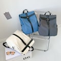 Pikkukuva 5 / 5: Backpack Student Leisure School  Urban Simple Fashion travel Men shoulder bag Beige