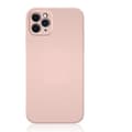 Etui til iPhone 17PROMAX Pink Flydende Silikone Cube Lige Kant Fuld Dækning