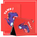 Stilfuldt etui til iPad air1/2/ 9.7\" rød lille dinosaur