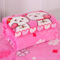 Miniatyrbillede 3 af 5: Flanelltæppe Four Seasons Aircondition Fløjlstæppe Sovesal Coral Fleecebetræk Tæppe Tynd dyne Hello kitty 200*230cm