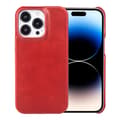 Etui til iPhone 16 rødt læder