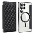 Etui til Samsung S24FE sort diamant flip læder galvaniseret magnetisk
