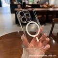 Deksel for iPhone 17 PC magnetisk feste transparent