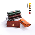 Miniatyrbilde 3 av 5: Retro Original Handmade Long Genuine Leather Wallet Skeleton-Skin Multifunctional Card Holder Clutch Dark green