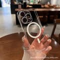 Skal för iPhone 17 transparent PC magnetisk högtransparens magnetisk