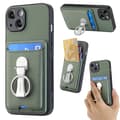 Fodral för iPhone15pro grön roterande ring spänne korthållare